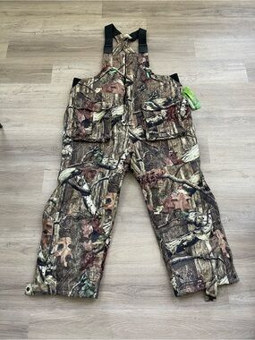 Mossy Oak Remington Camo Insulated Hunting Bib Overalls Woodland Realtree Style